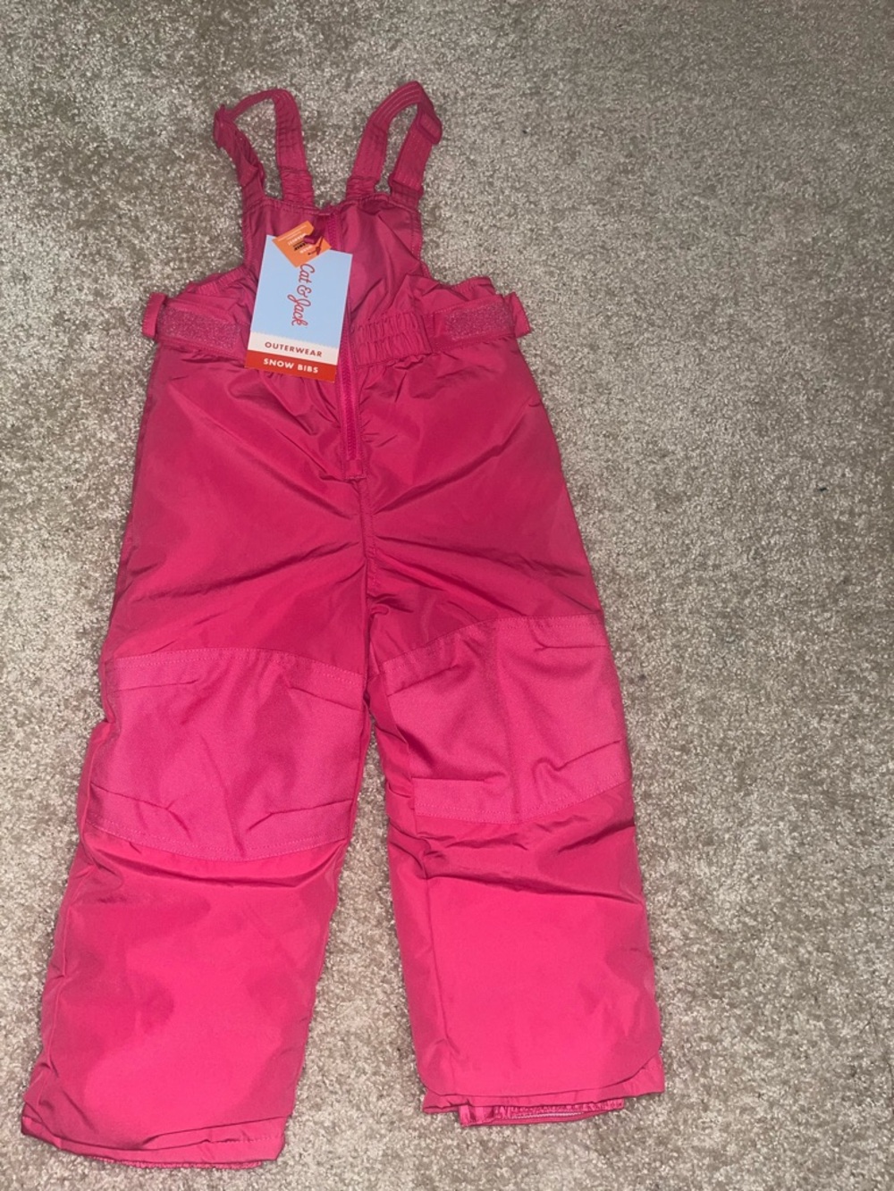 Cat & Jack Pink Kids Snow Overalls